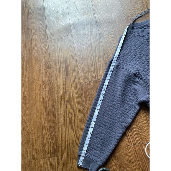 Cropped Oversized Navy Blue Sweatshirt Size L - Picture 6 of 6